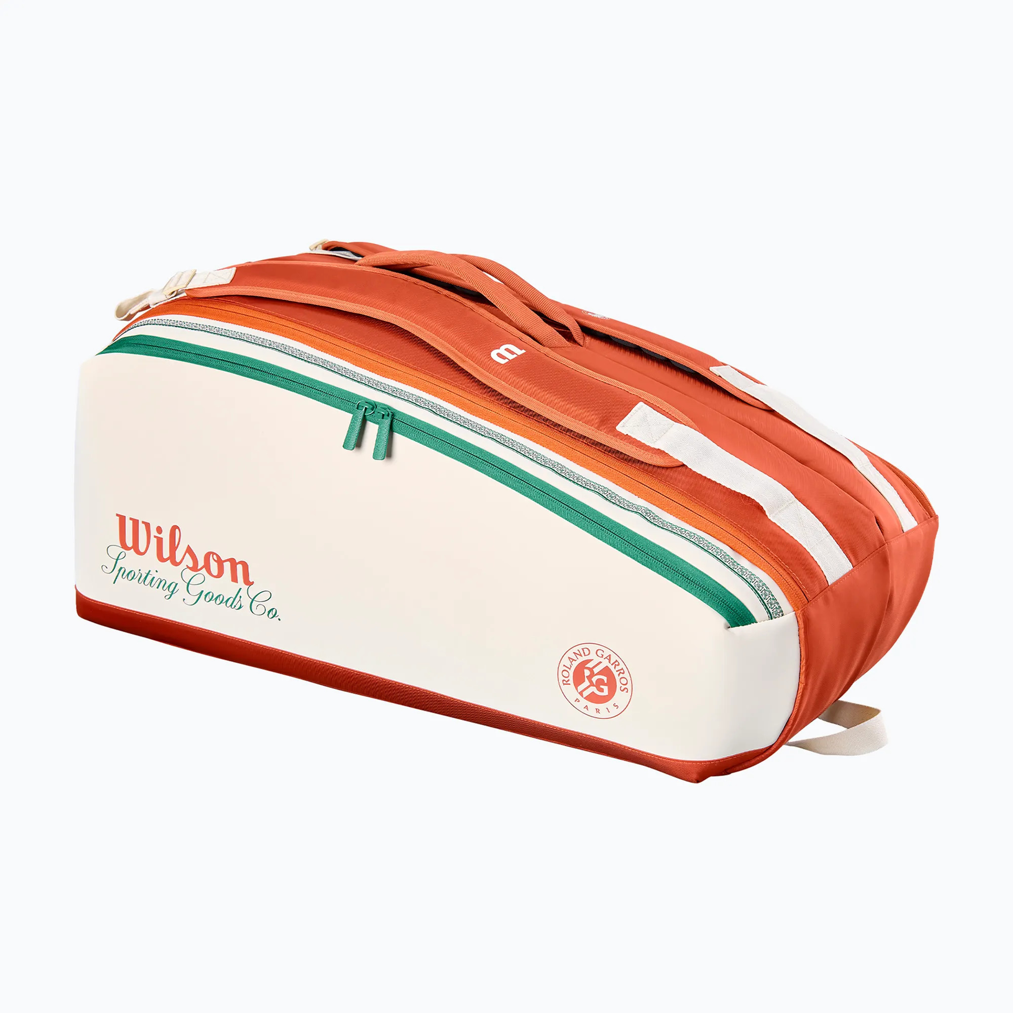 Wilson Roland Garros Super Tour 9PK 2026 tenis çantası cream clay green